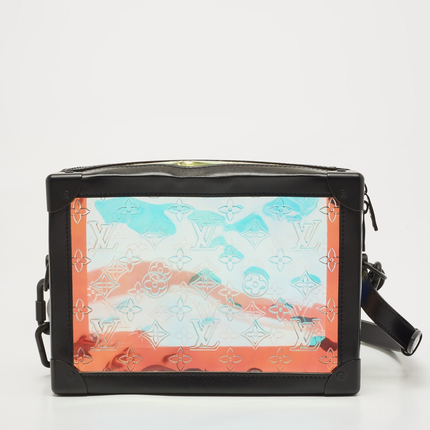 LOUIS VUITTON Black Monogram Prism Legacy Soft Trunk Bag