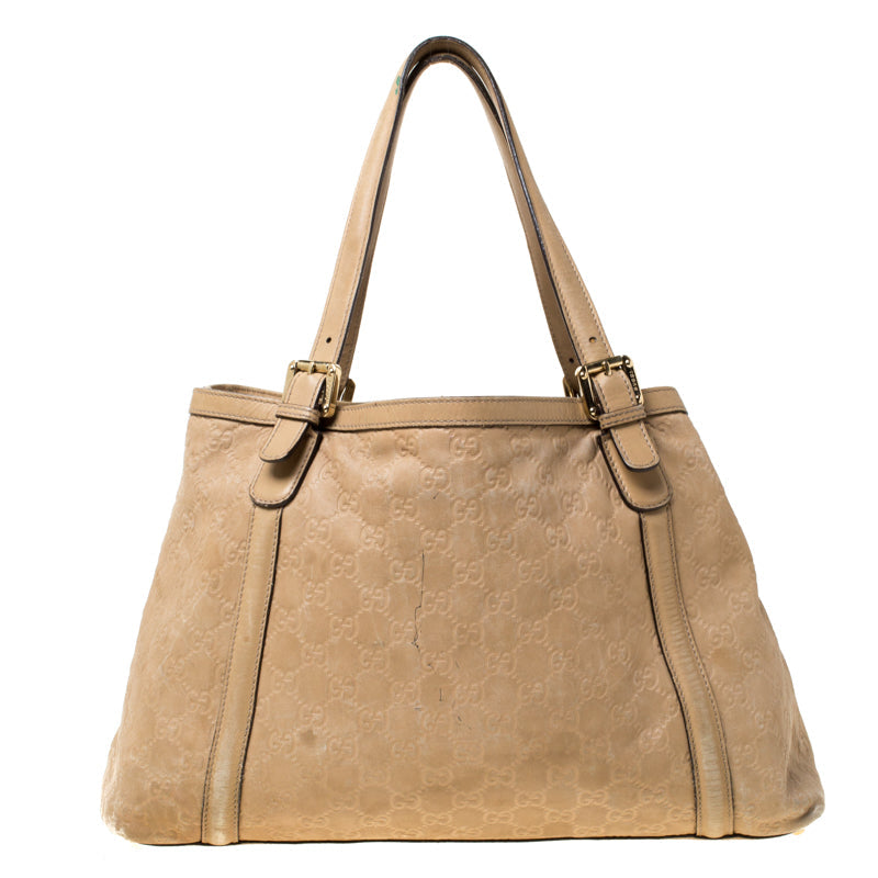 Gucci Beige Leather Tote Style 3