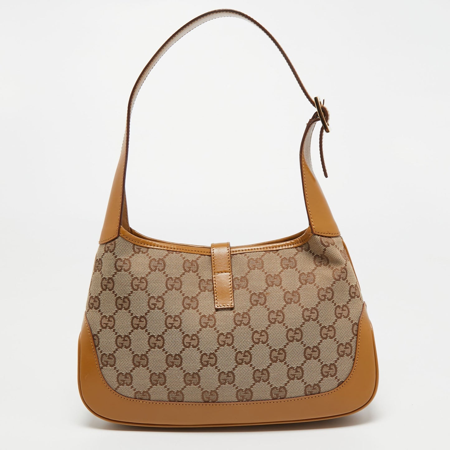 Gucci Lou Leather Canvas Shoulder Bag