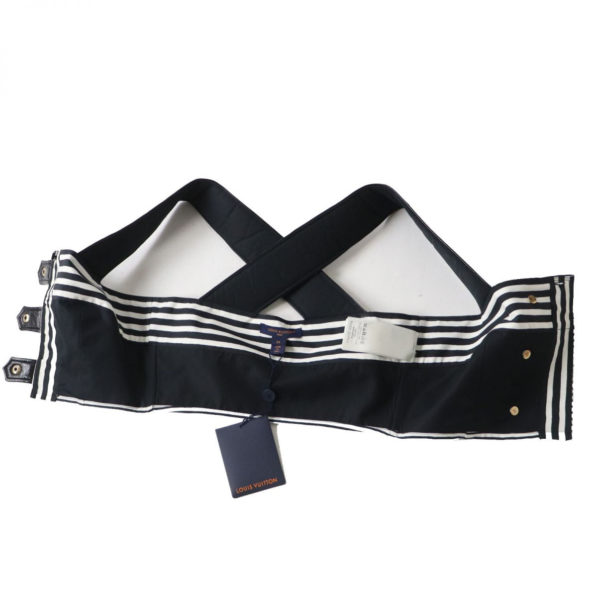 LOUIS VUITTON Tank top Image reference Black x White (Border Pattern) Women 34