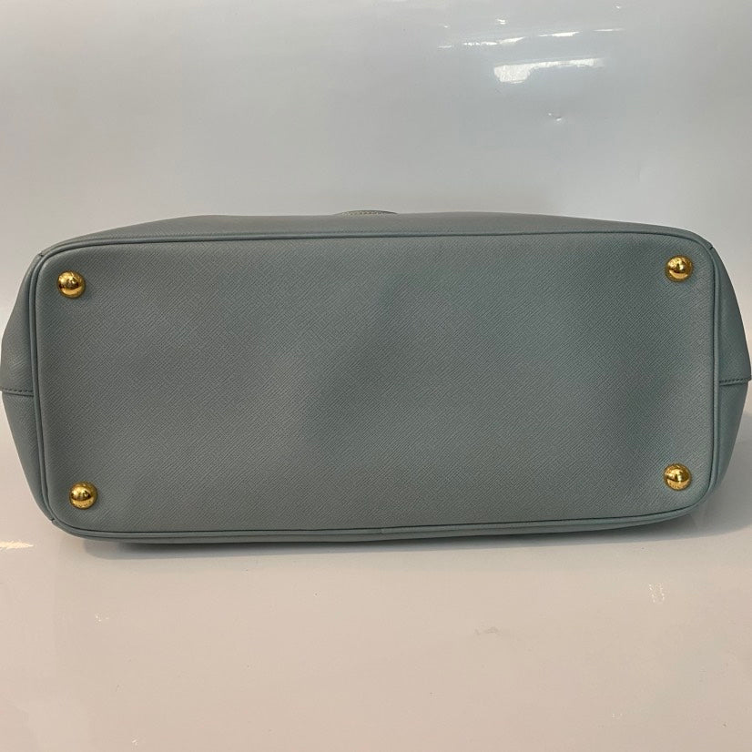 Prada Saffiano Cuir Medium Grey Tote Bag