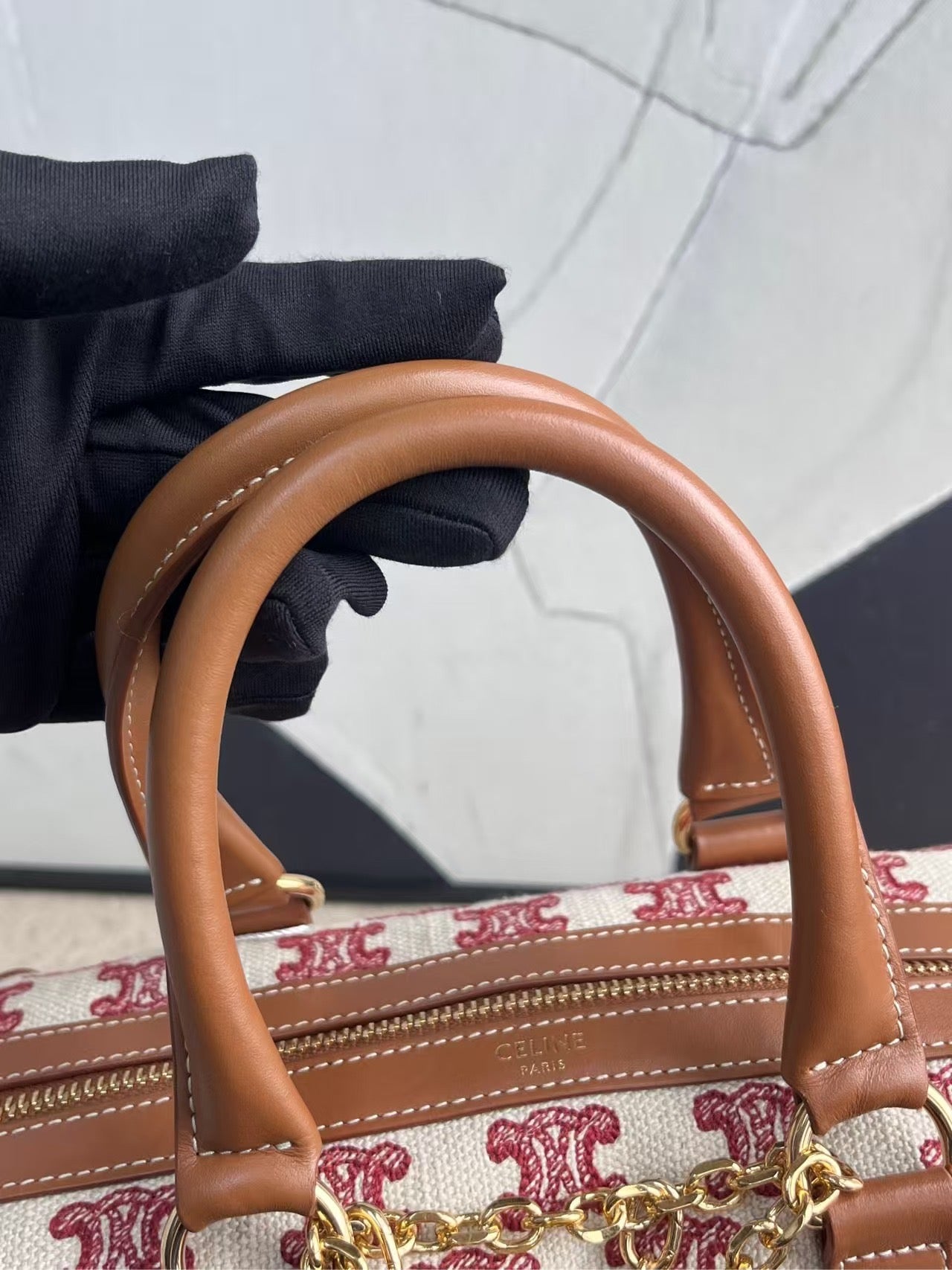 Luxury CELINE Boston Two-Way Bag in Brown Monogram Canvas