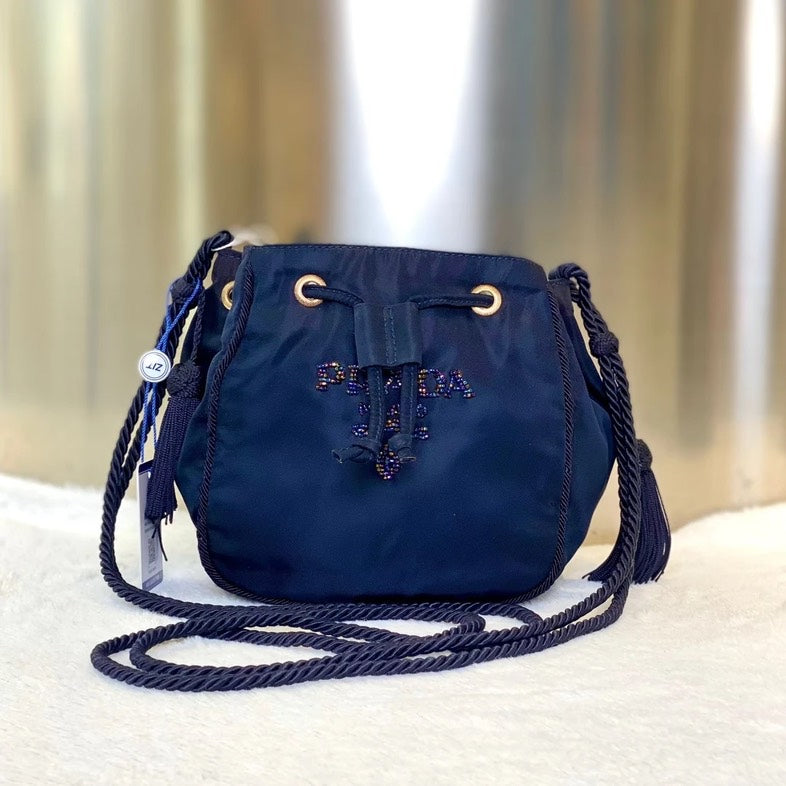 Prada Navy Nylon Crossbody Bag9888