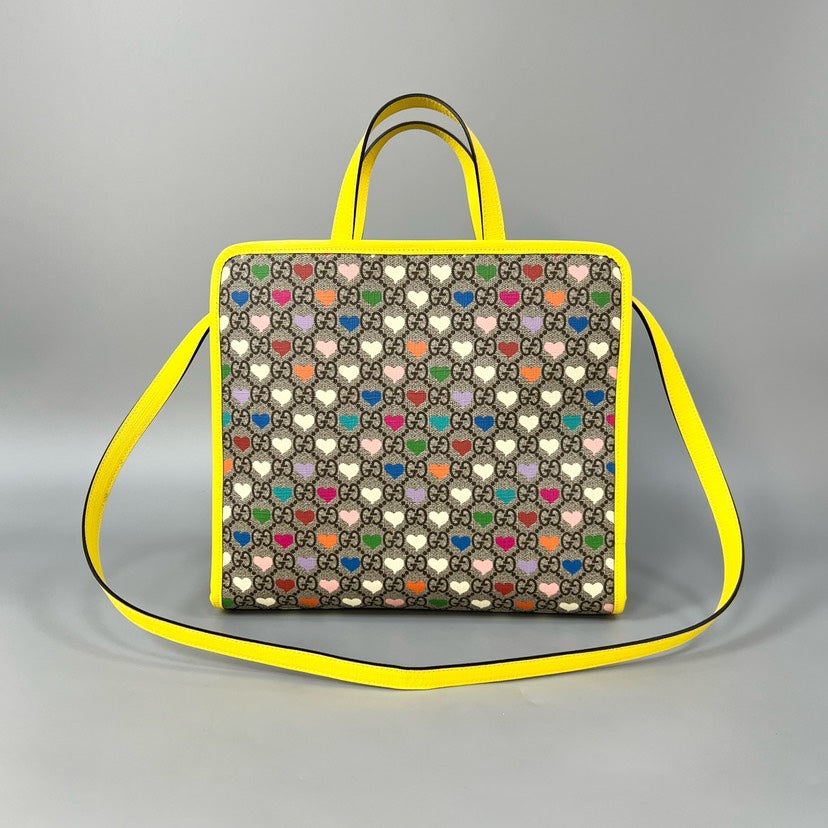 Gucci Kids Tote Bag Multicolor with Heart Pattern XJ10873