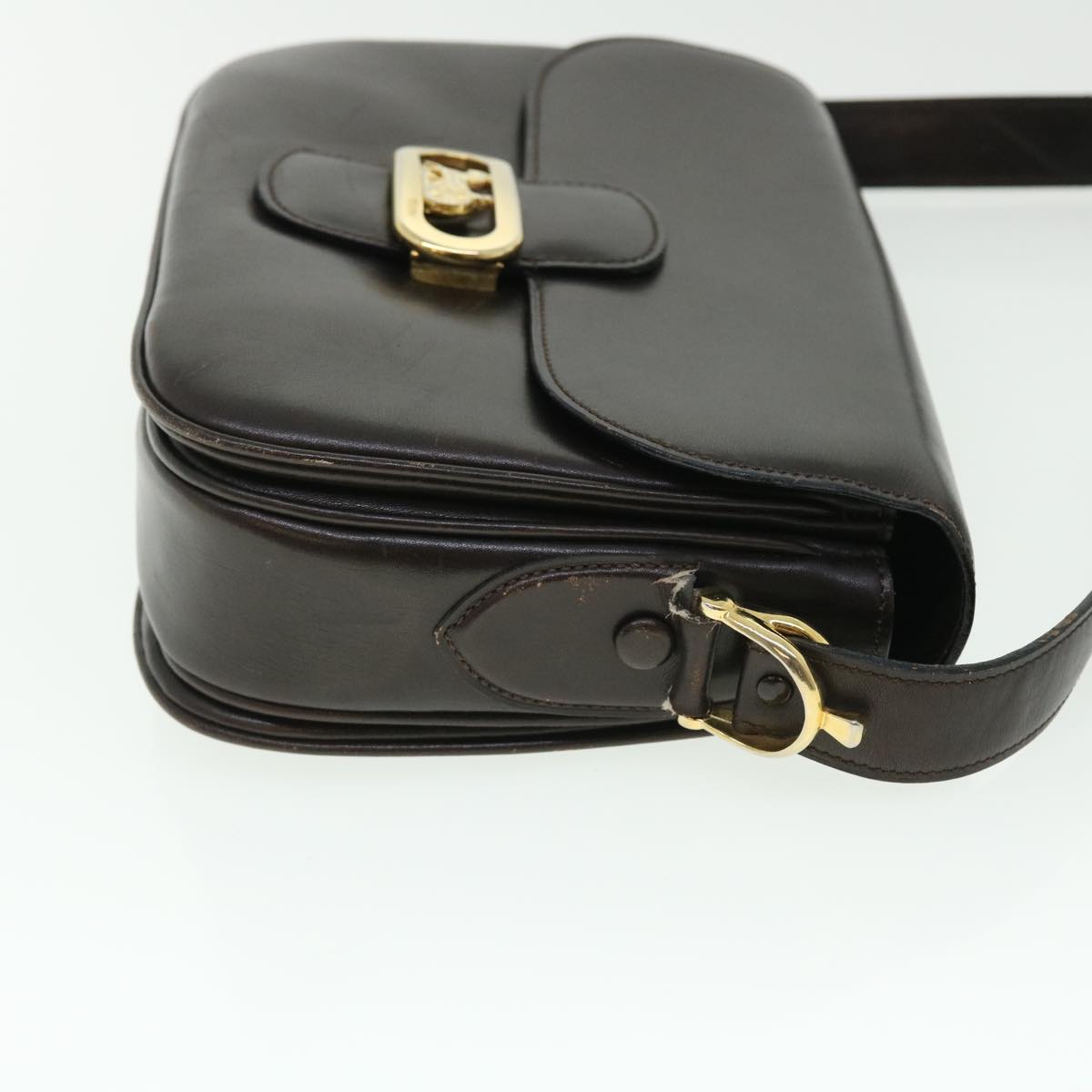 Luxury CELINE Horse Carriage Shoulder Bag Leather Brown rd5687