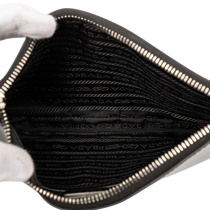 Prada 2VH129 Triangle Logo Plate Leather Shoulder Bag