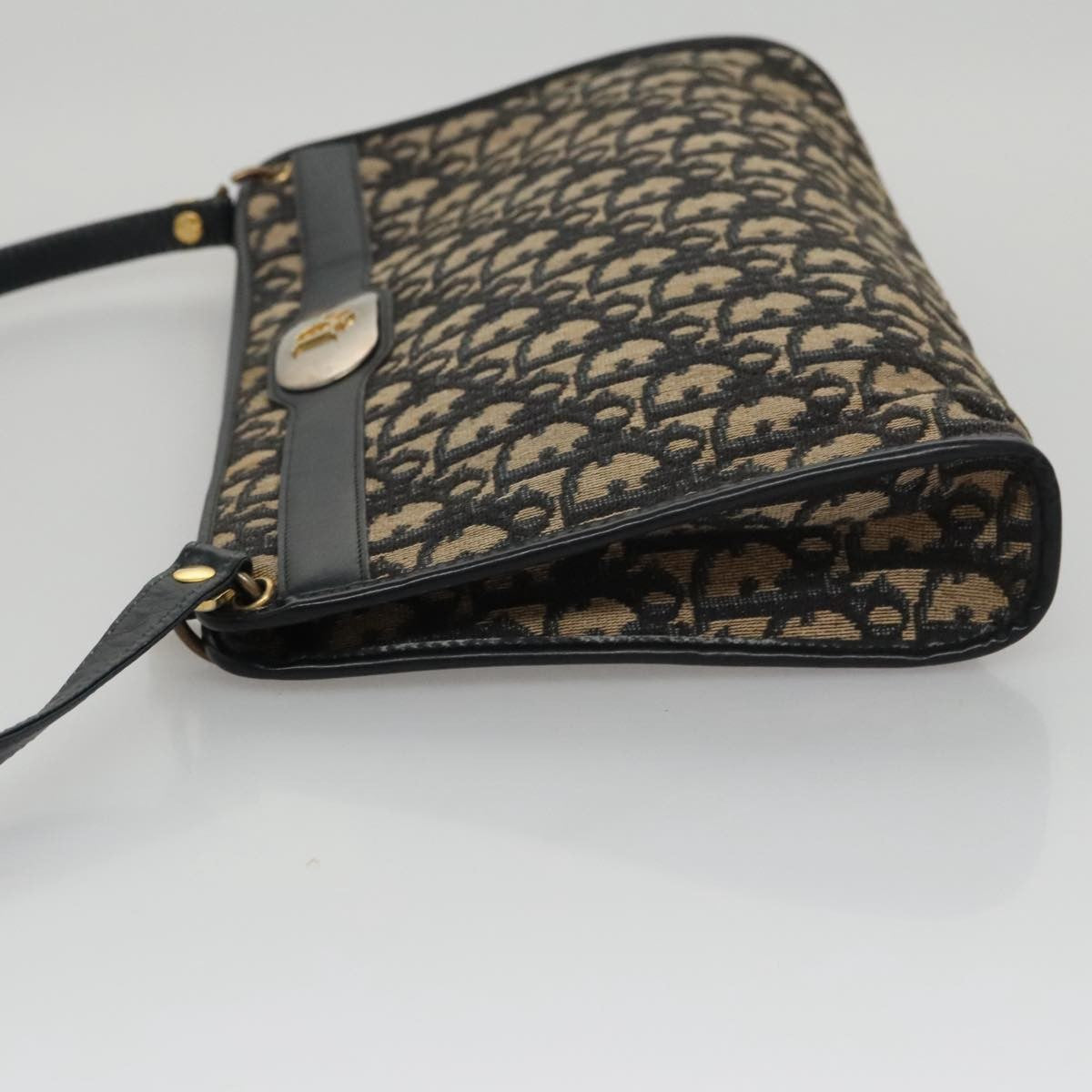 Christian Dior Trotter Shoulder Bag Canvas Navy Canvas Bag ()