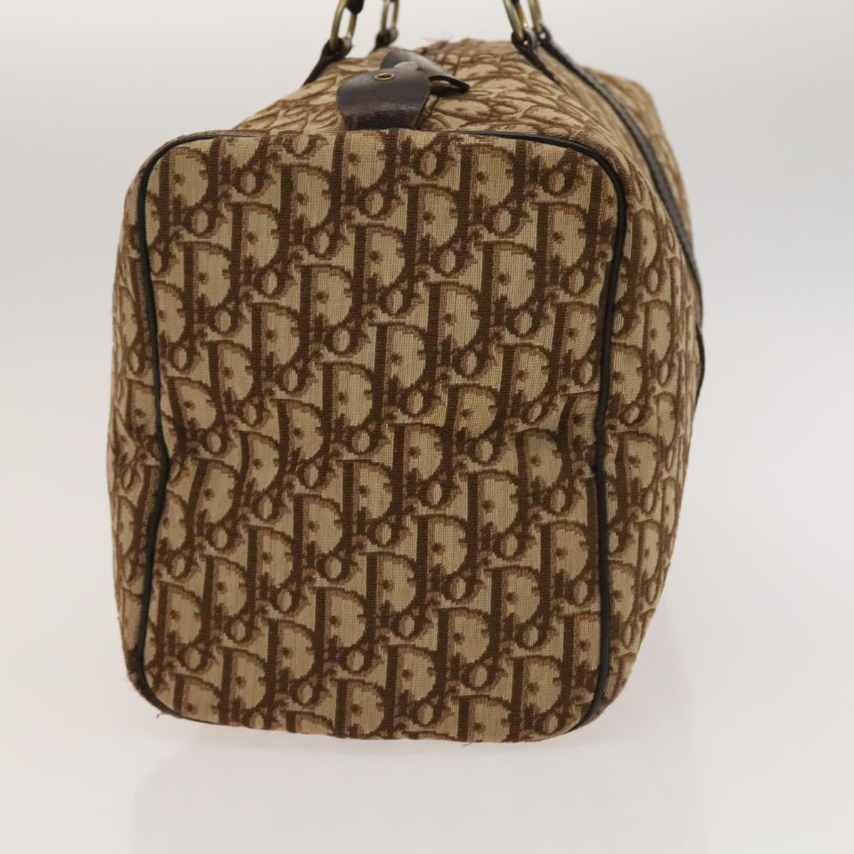 Christian Dior Trotter Boston Bag Diorissimo Canvas Brown Canvas Bag ()