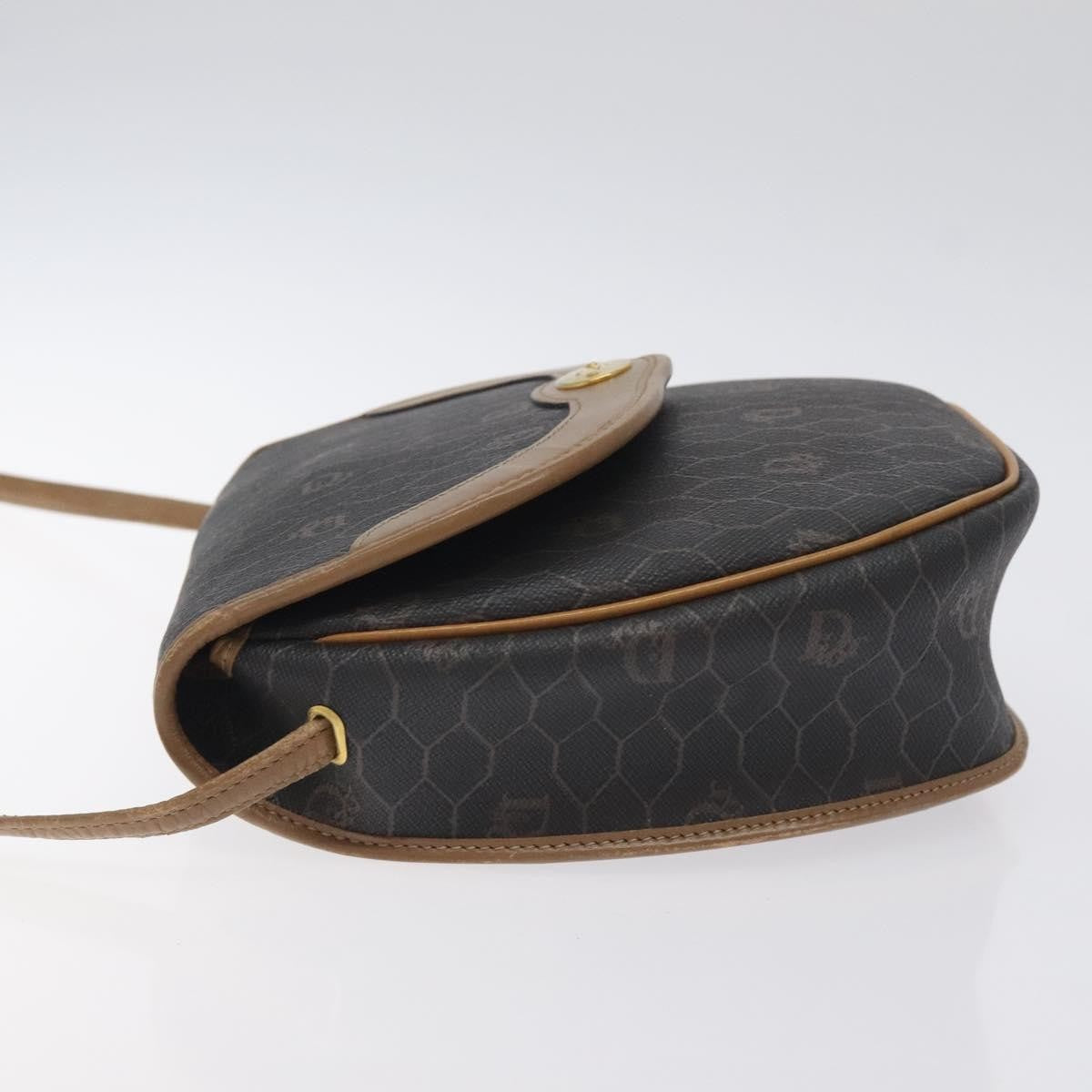 Christian Dior Honeycomb Shoulder Bag Canvas Black Canvas Bag ()