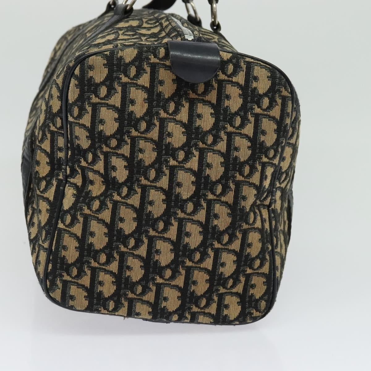 Christian Dior Trotter Boston Bag Diorissimo Canvas Navy Canvas Bag ()