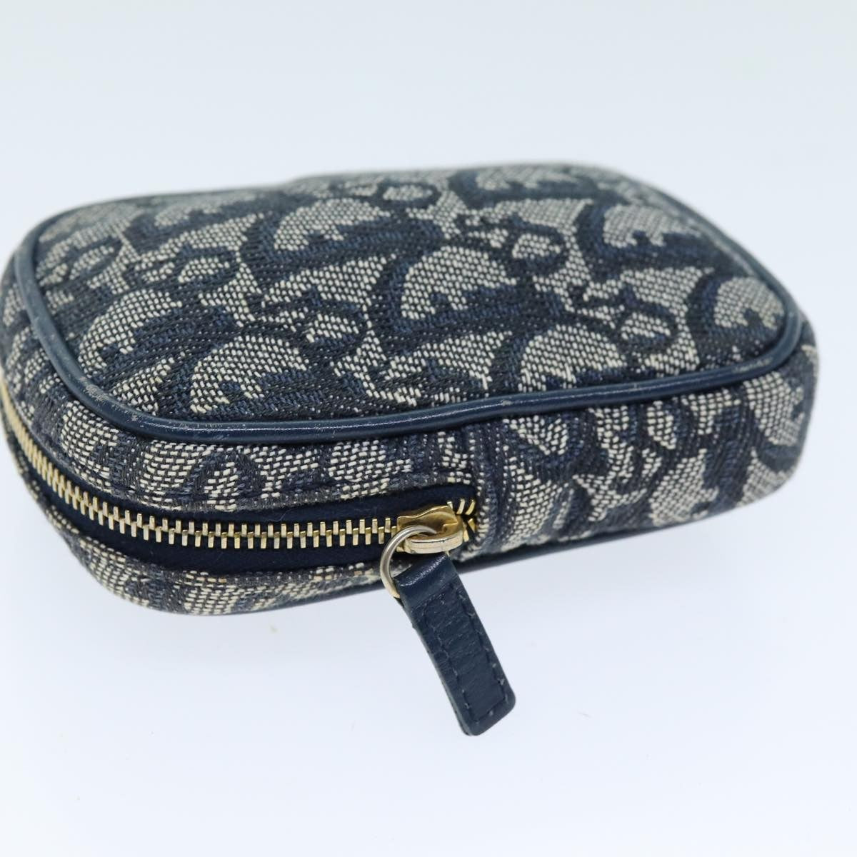 Christian Dior Trotter Pouch Canvas Navy Canvas Clutche & Pouche Bag ()
