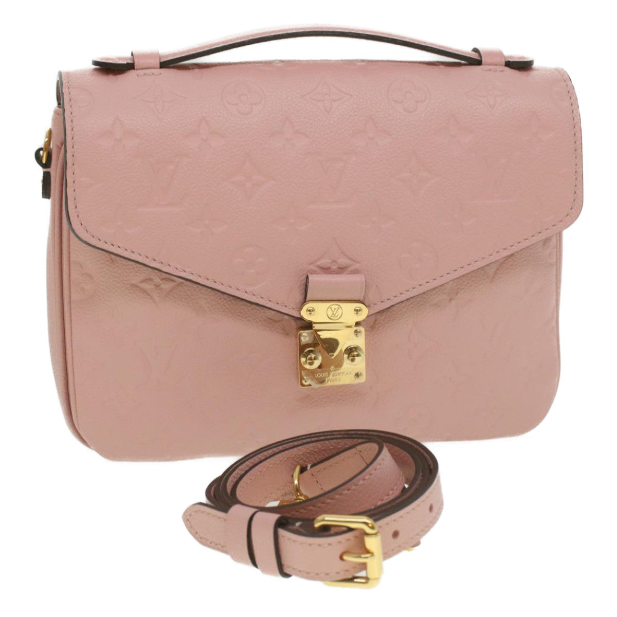 LOUIS VUITTON Empreinte Pochette Metis MM Hand Bag 2way Pink M44018 LV S106