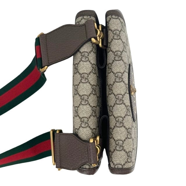 Gucci Monogram Leather Canvas Shoulder Bag