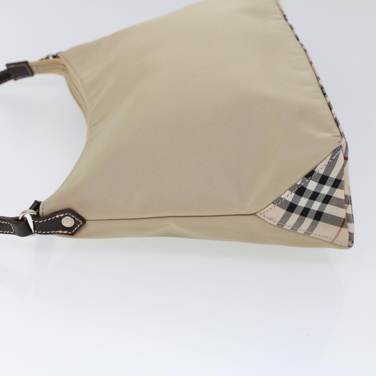 Burberry Blue Label Shoulder Bag Nylon Beige Auth ti1219