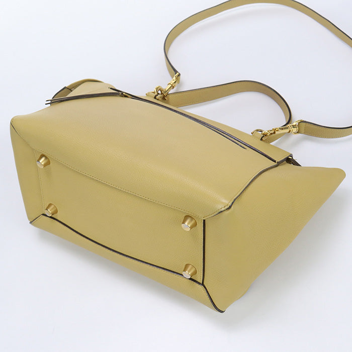 CELINE CE84410 Belt bag Handbag Calfskin yellow Women