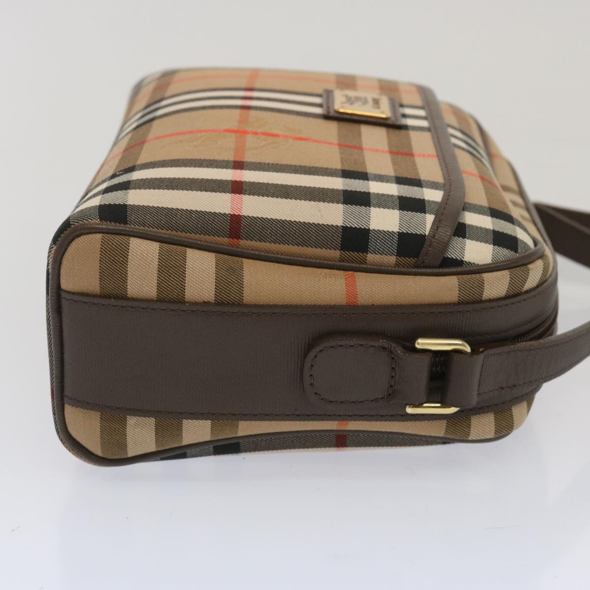 BURBERRYSs Nova Check Shoulder Bag Canvas Beige Auth yk10796