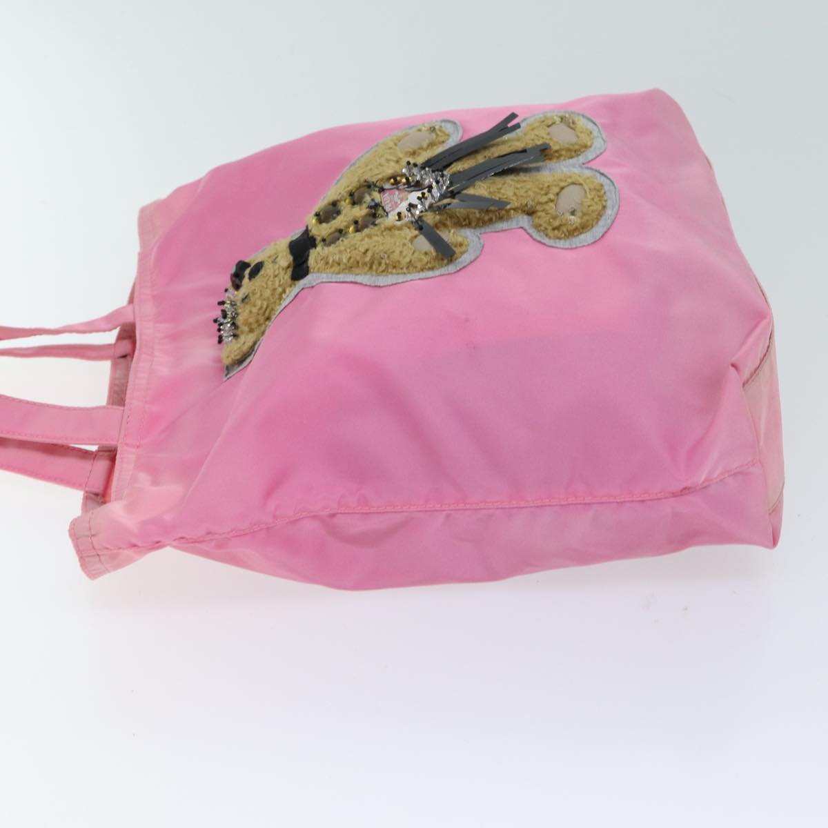 PRADA Hand Bag Nylon Pink Auth yk11651