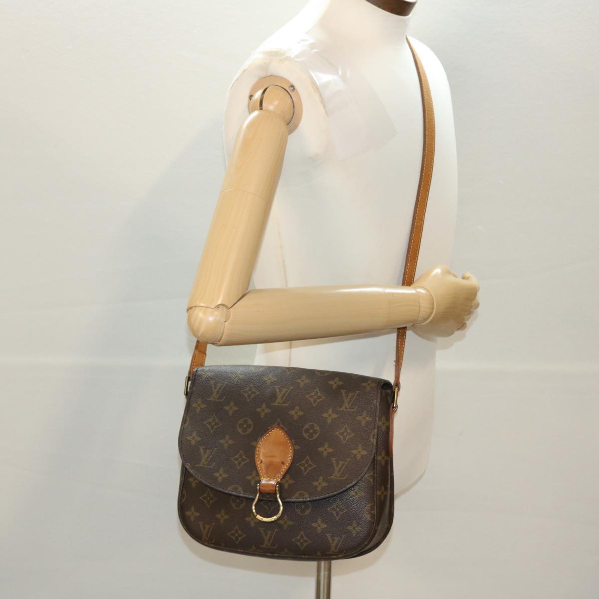 LOUIS VUITTON Monogram Saint Cloud GM Shoulder Bag M51242 LV yk6424