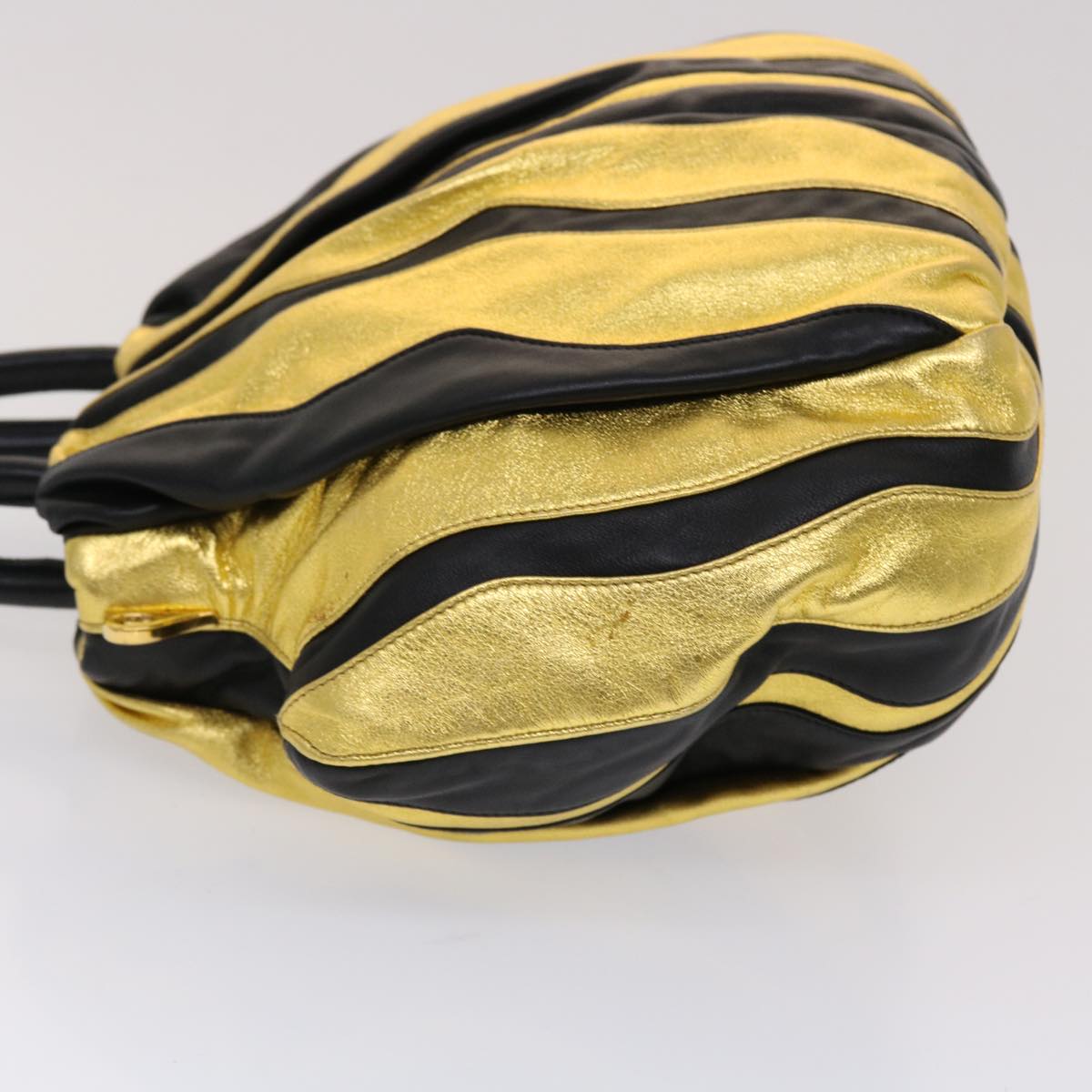 Prada Hand Bag Nylon 2way Gold Tone