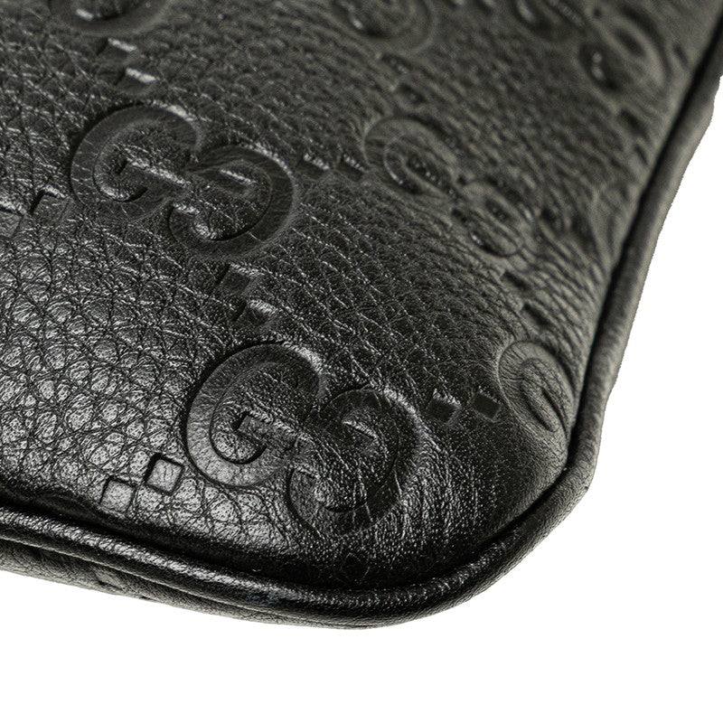 Gucci GG Emblem Leather 2way Shoulder Bag