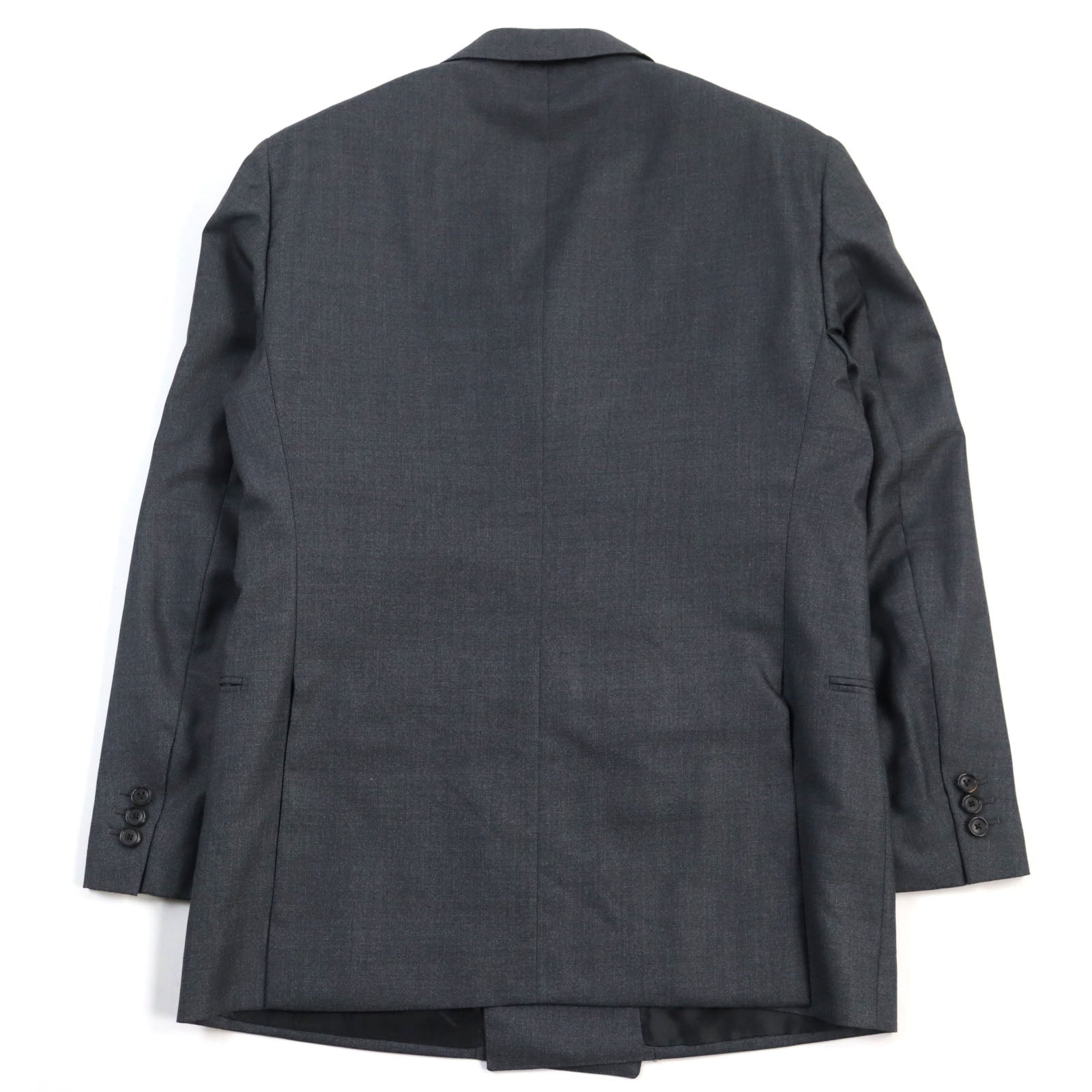 LOUIS VUITTON suit Outer: 78% wool, Outer: 22% silk, Lining: 58% cupra, Lining: 24% rayon, Lining: 18% polyester gray mens 50
