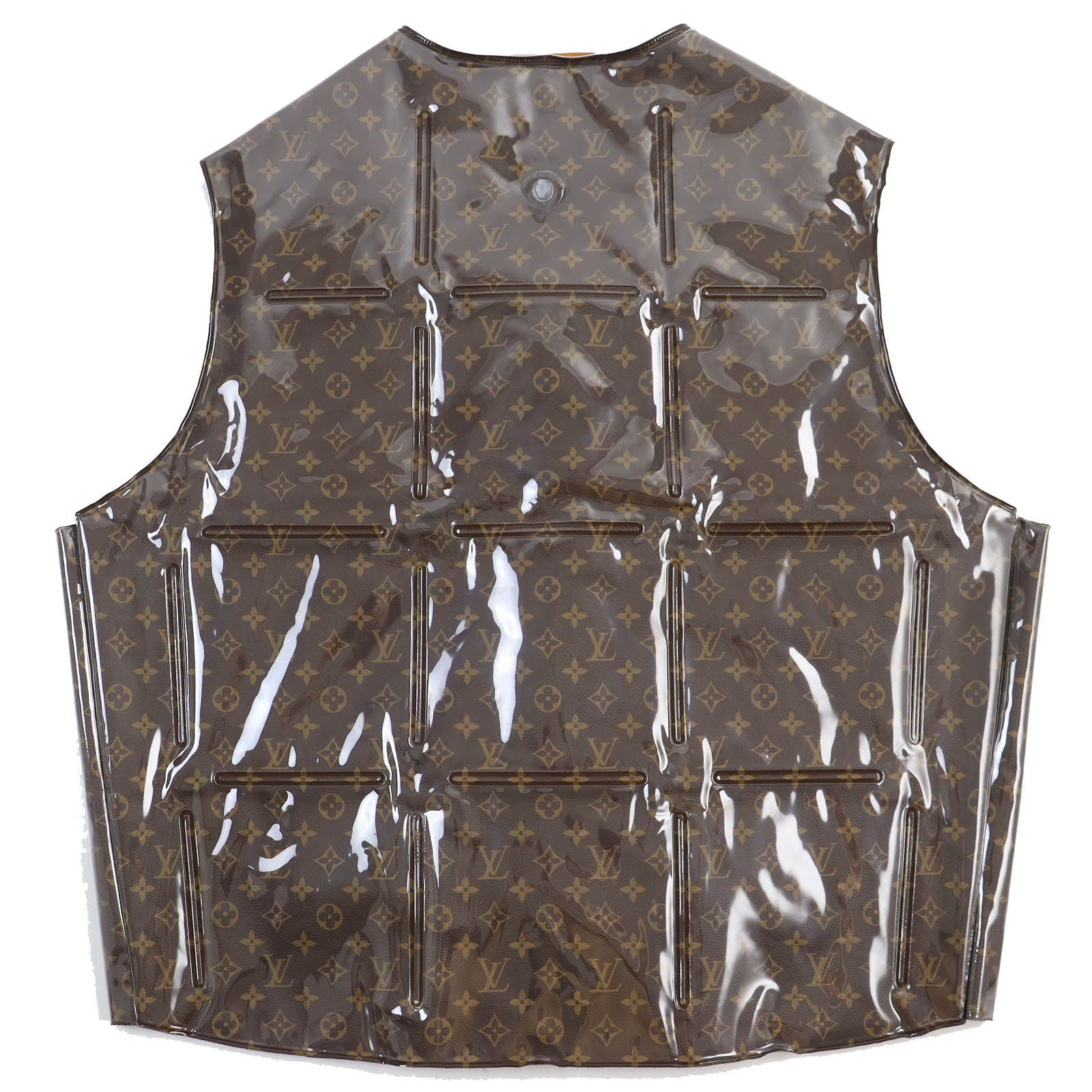 LOUIS VUITTON Vest Outer: 100% polyvinyl chloride; Lining: 100% polyester Dark brown type mens 52