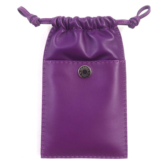 HERMES Pouch Anjou Miro Vaughan Swift purple Pilo mens