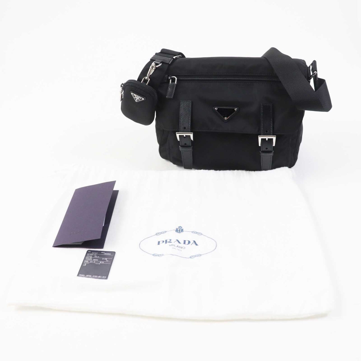 PRADA Shoulder Bag 1BD953 Main: Nylon, Part: Leather NERO Black Re-Nylon Women