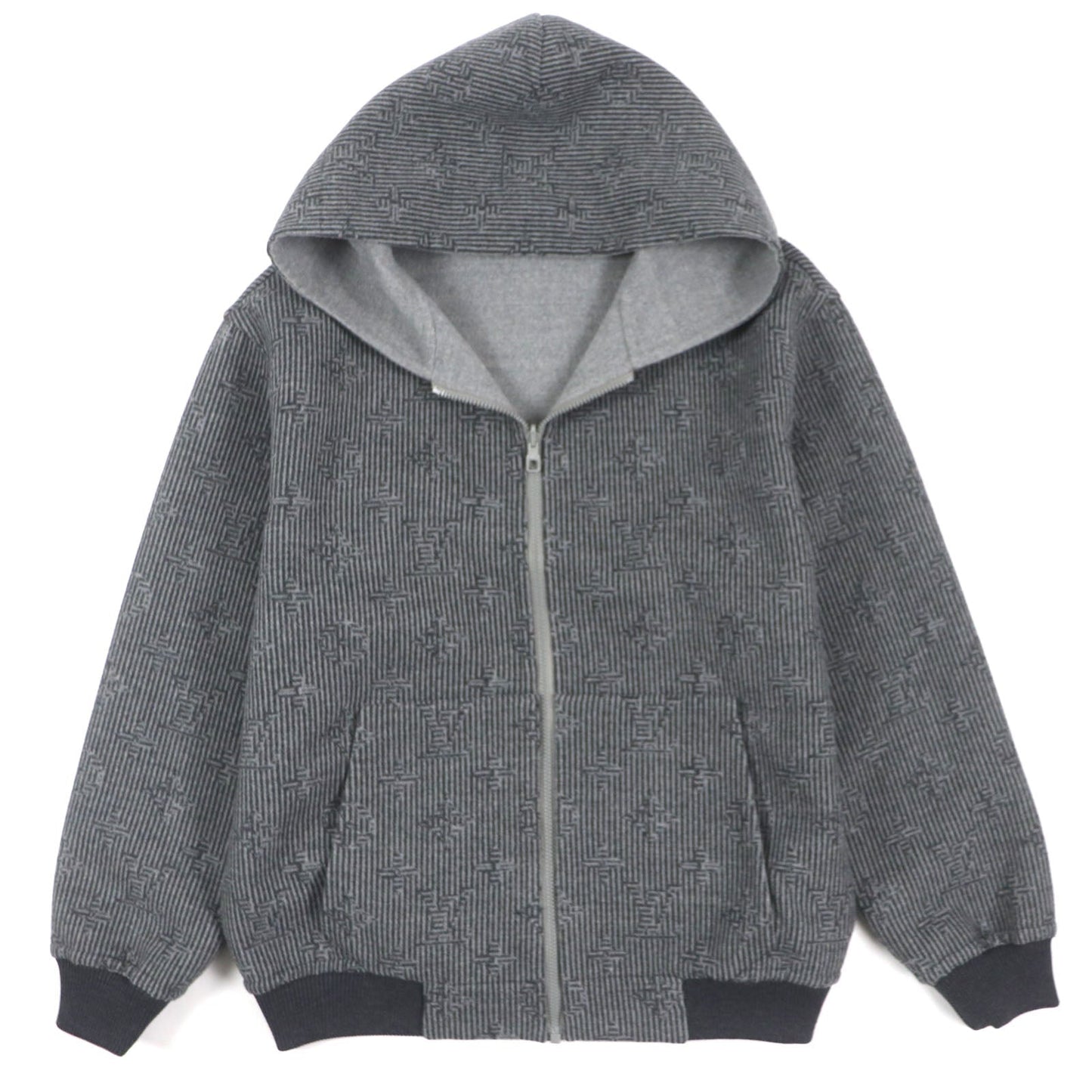 LOUIS VUITTON Blouson Main: 99% wool, Main: 1% nylon gray Monogram mens 50