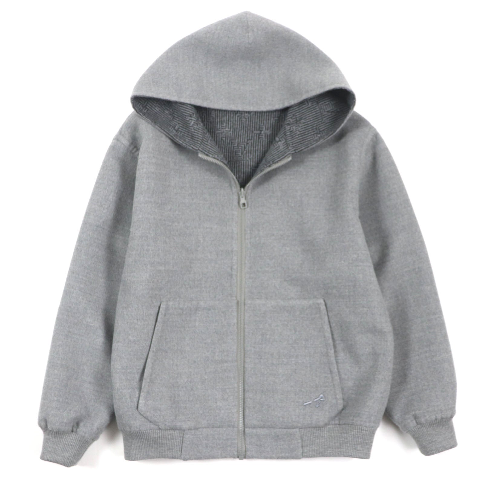 LOUIS VUITTON Blouson Main: 99% wool, Main: 1% nylon gray Monogram mens 50