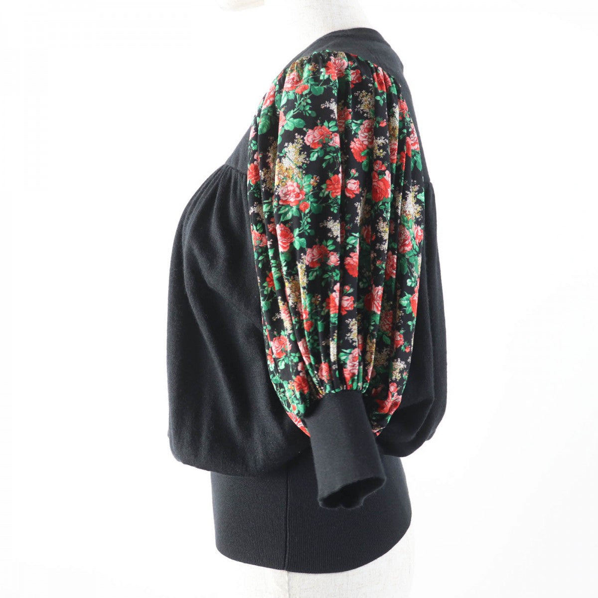 LOUIS VUITTON Short sleeve knit Main: 33% wool, 32% cashmere, 28% silk, 5% nylon, 2% polyurethane black Women XS