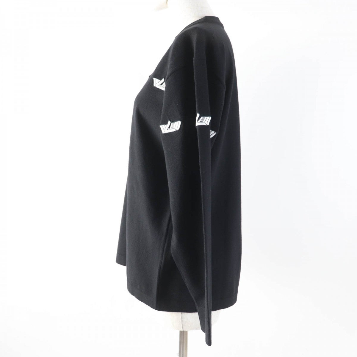LOUIS VUITTON knit Main: 87% wool, Main: 13% polyester black LV Vitesse Women XS