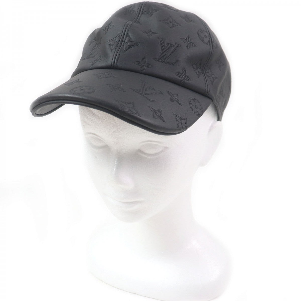 LOUIS VUITTON cap Outer: Cowhide, Lining: 55% Cotton, Lining: 45% Cupra black cap monogram shadow mens