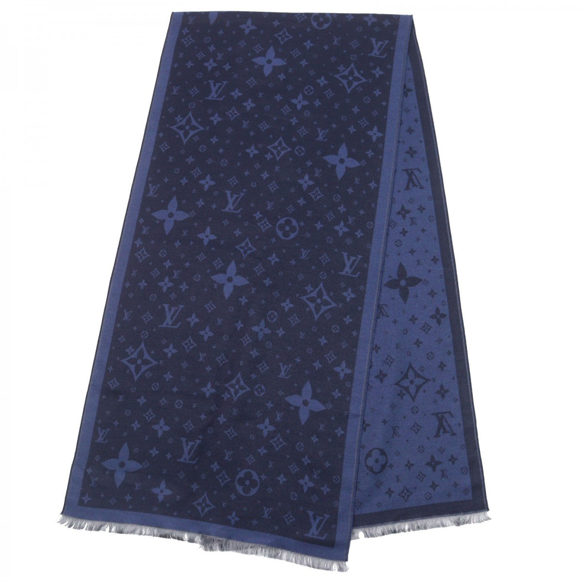 LOUIS VUITTON Stall Main: 50% silk, Main: 50% wool Navy blue mens