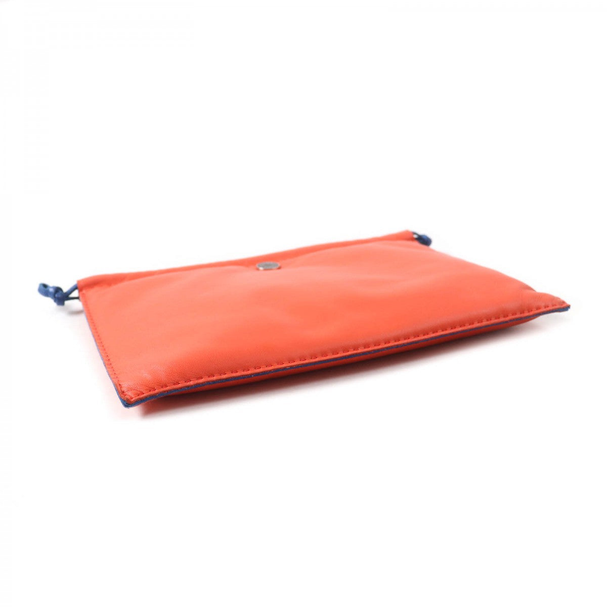 HERMES Cosmetics Pouch Main: Anjou Miro Swift Orange blue Pillow Women