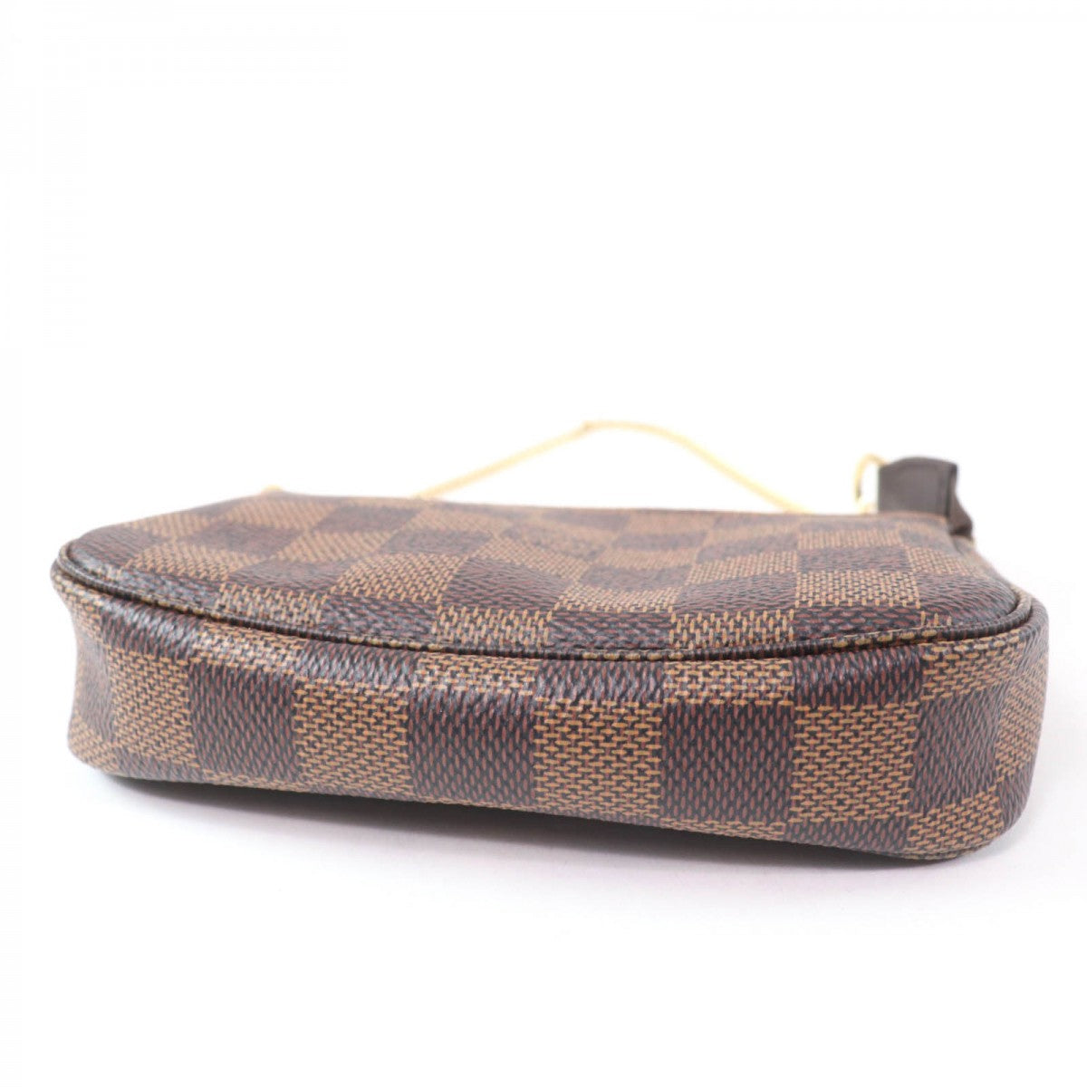 LOUIS VUITTON Pochette Main: Damier Ebene Brown Mini Pochette Accessoires Women