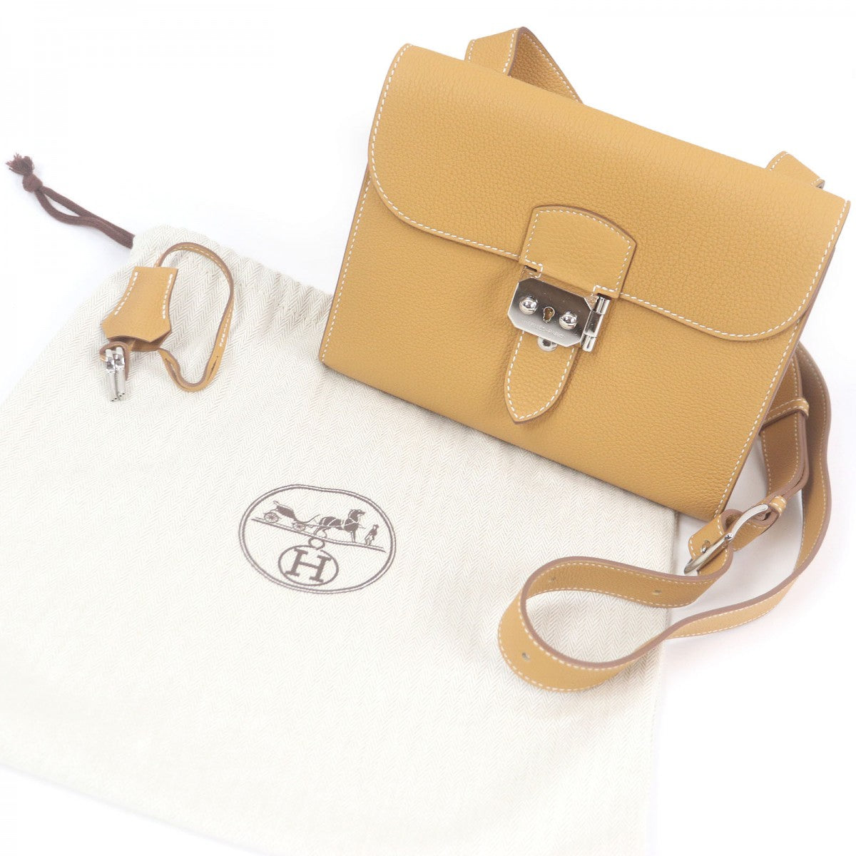 HERMES Other bag Togo Natural Sable Sac Adepesh 21