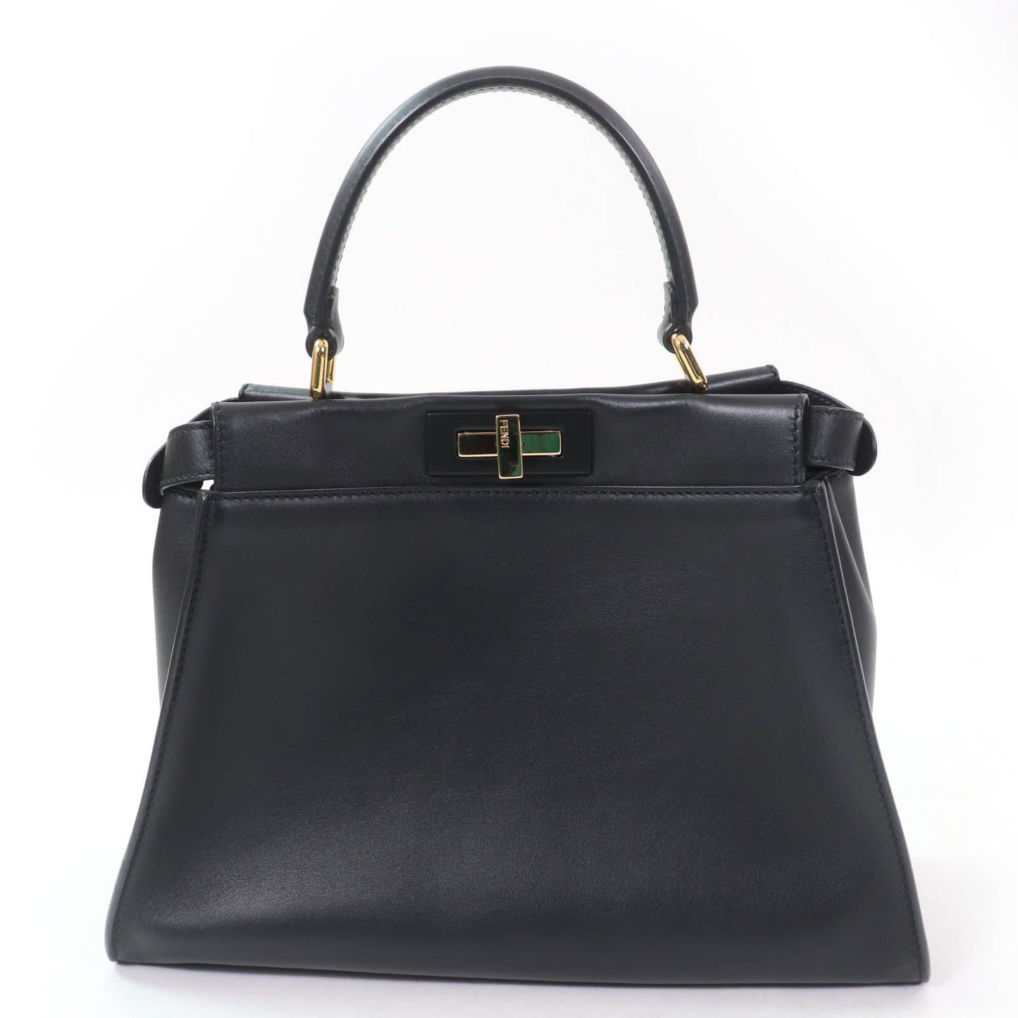 Fendi Roll Small Reversible Canvas Leather Tote Bag