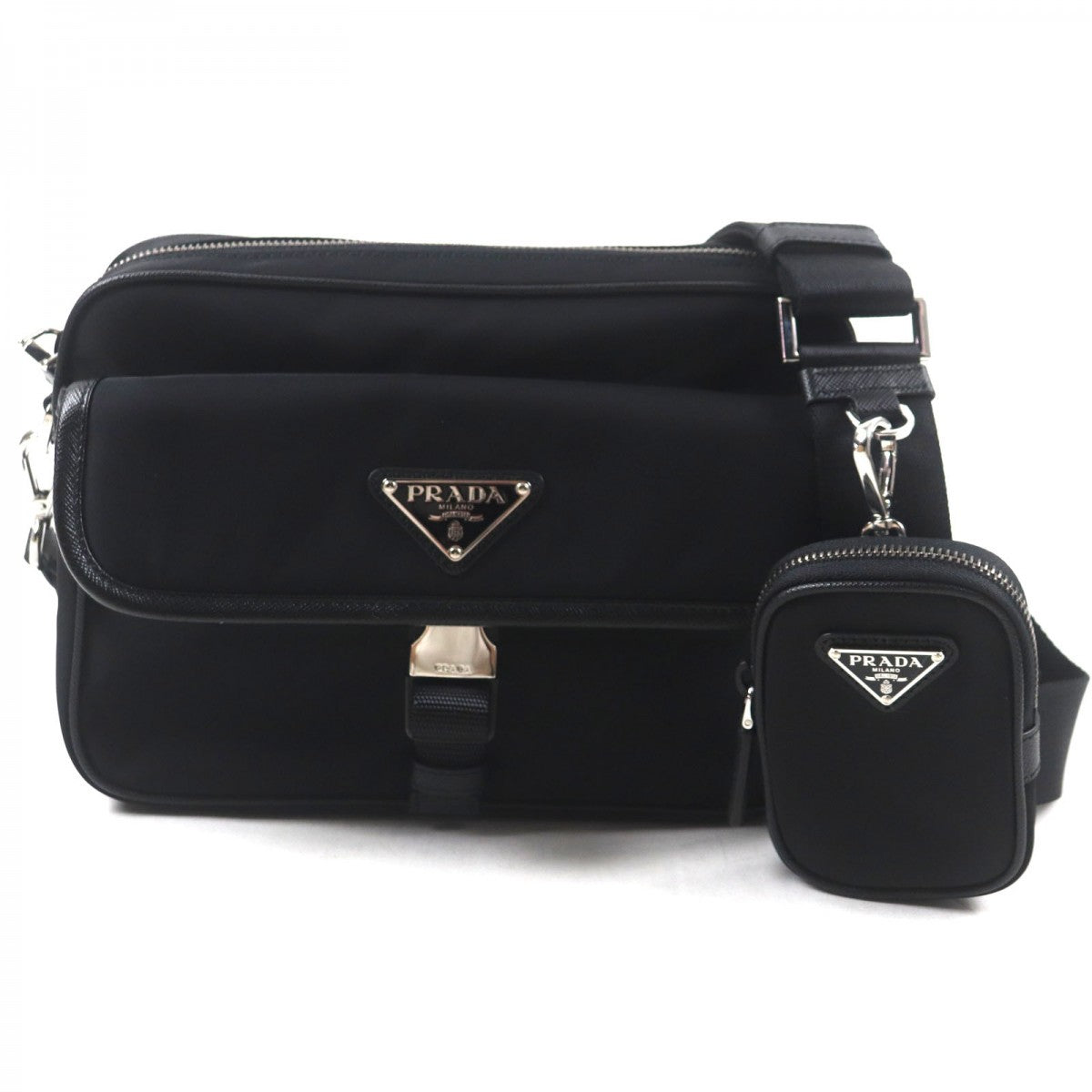 PRADA Shoulder Bag 2VH133 Nylon black