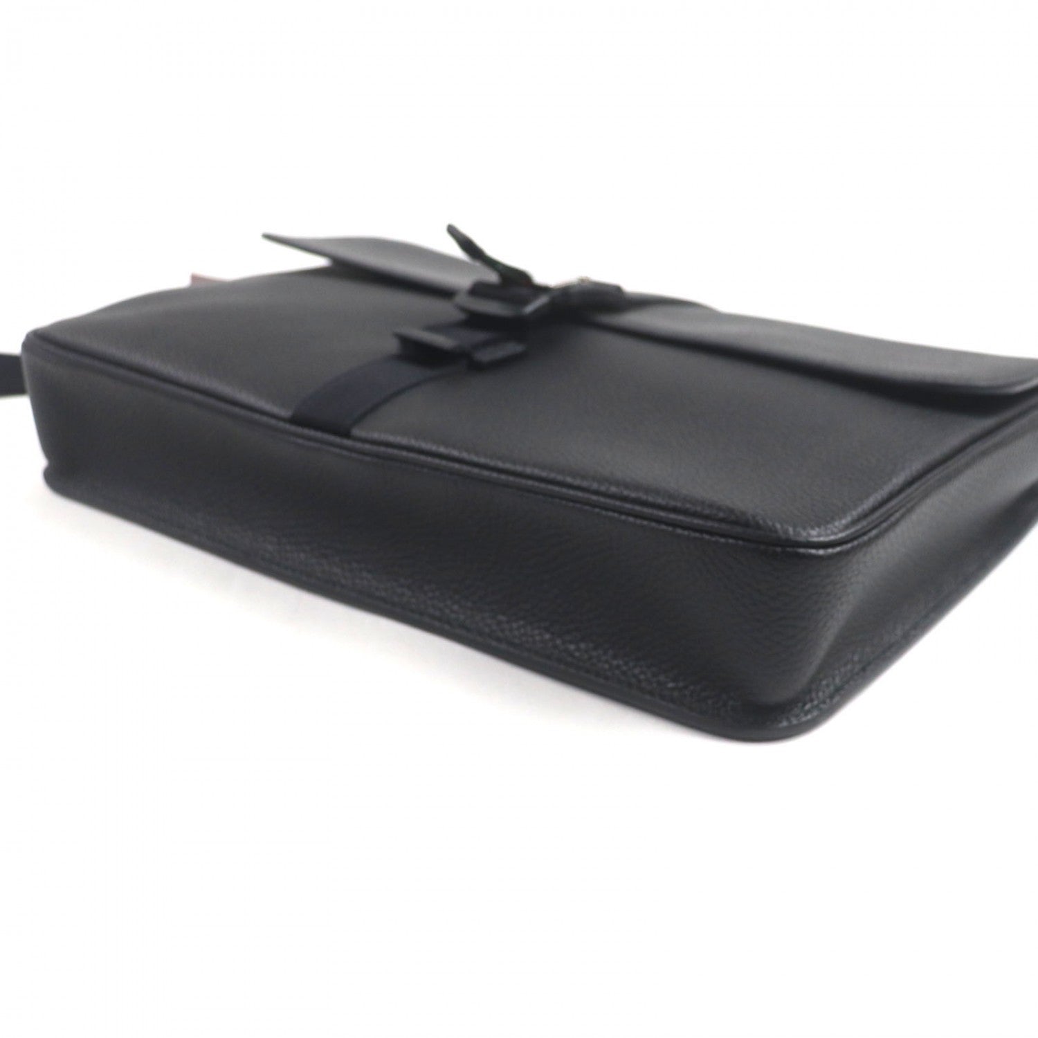 GUCCI Clutch bag 816755 leather black Web stripe