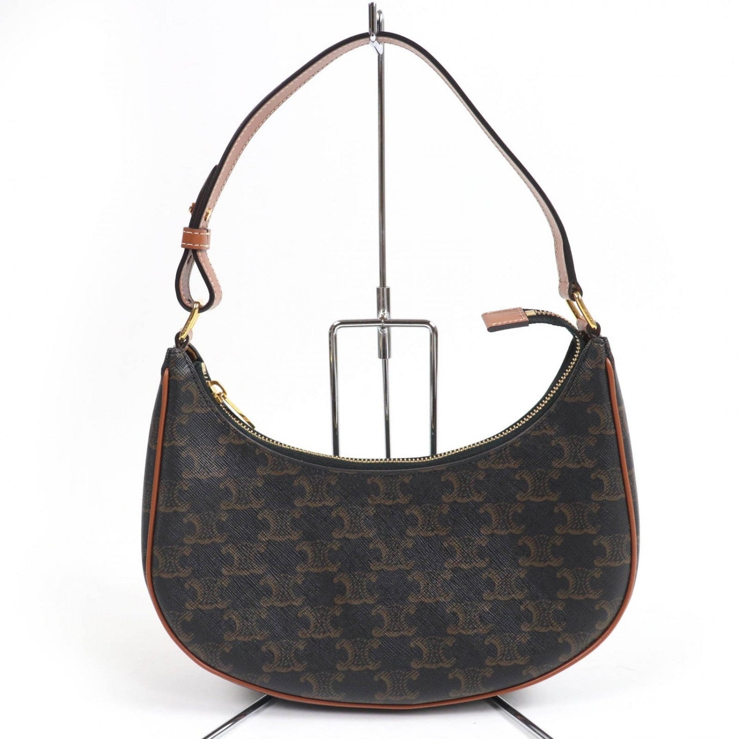 CELINE Handbag 19395 Coated canvas Brown type Ava Triomphe One Shoulder Bag