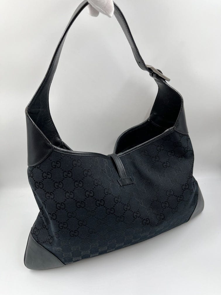 Gucci Jackie Leather Canvas Shoulder Bag Style 21