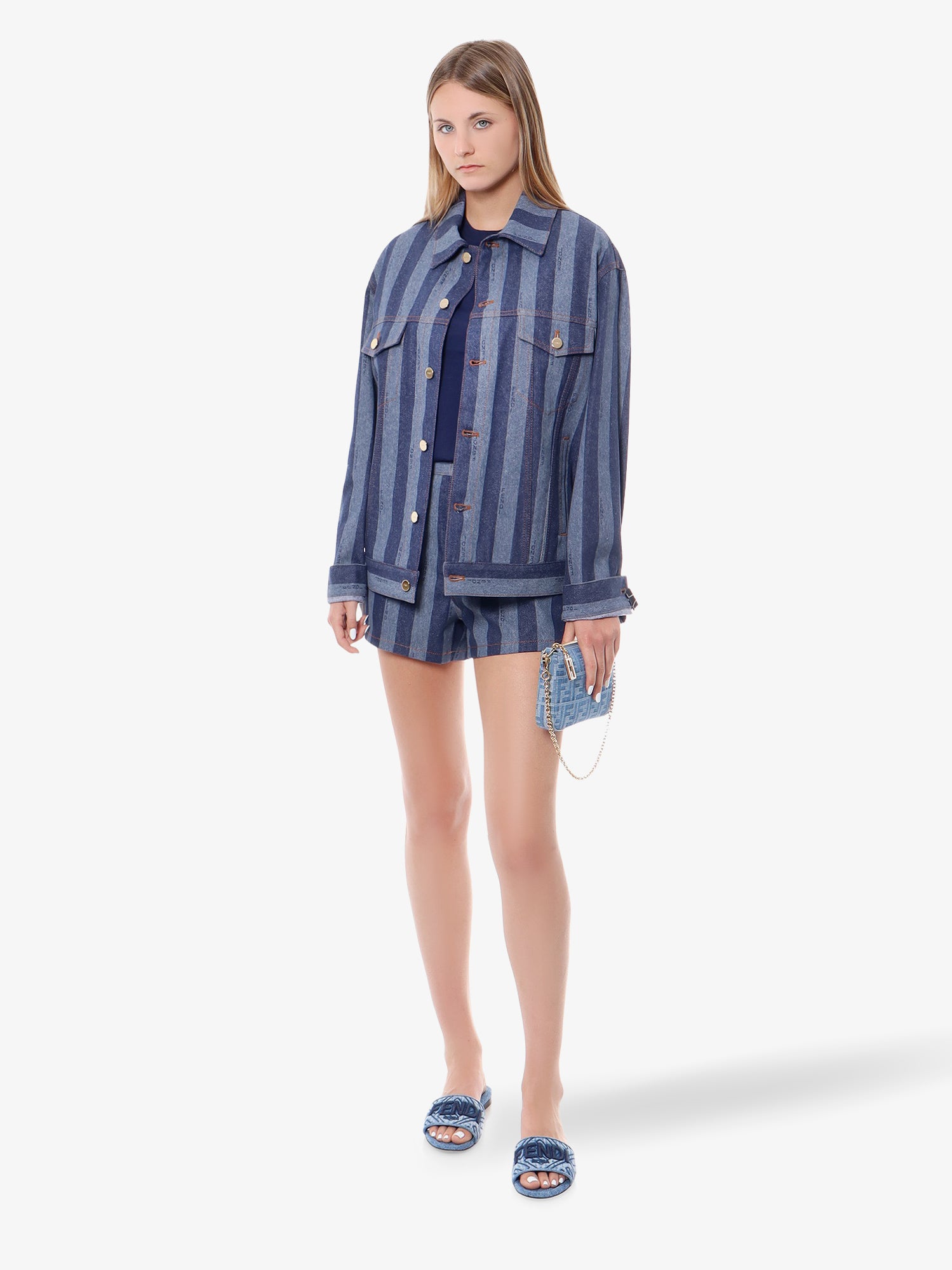 Fendi Woman Fendi Woman Blue Shorts