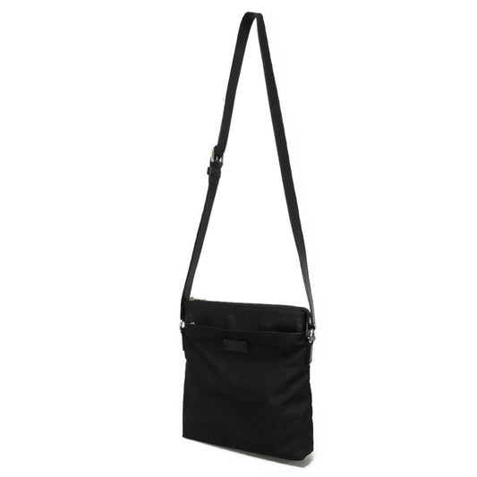 GUCCI Shoulder Bag 510342 K28BN 1000 Nylon canvas x calf leather (embossed) black Logo embossed Calfskin nylon GG nylon Small messenger bag mens(Unisex)
