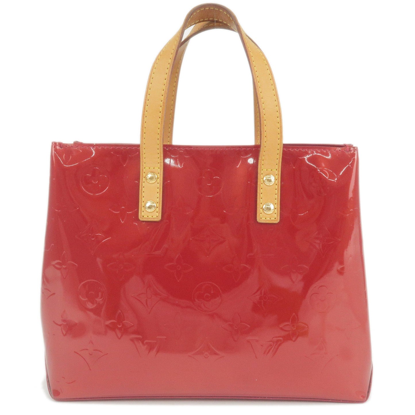 Louis Vuitton Monogram Vernis Lead PM Hand Bag Red M91990