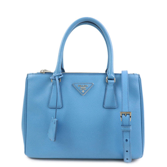 PRADA Traingle Logo Galleria 2Way Shoulder Bag Hand Bag 1BA863