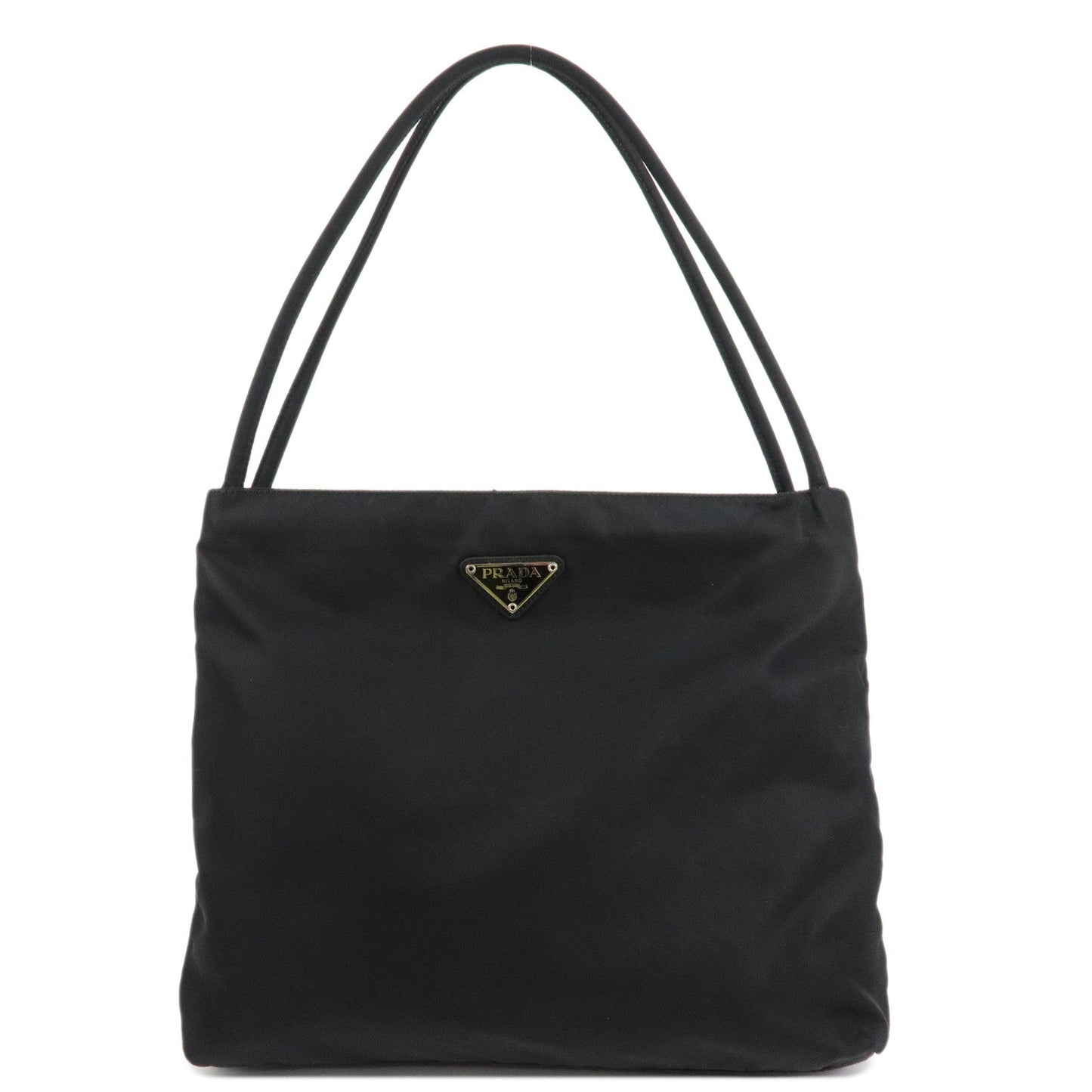 PRADA Logo Nylon Tote Bag Shoulder Bag Hand Bag Black B6242