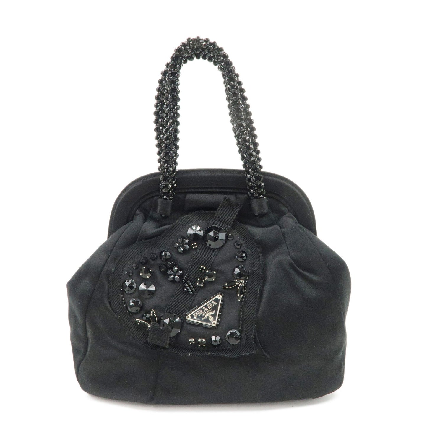 PRADA Evening Heart Satin Beaded Bijou Hand Bag BN1340