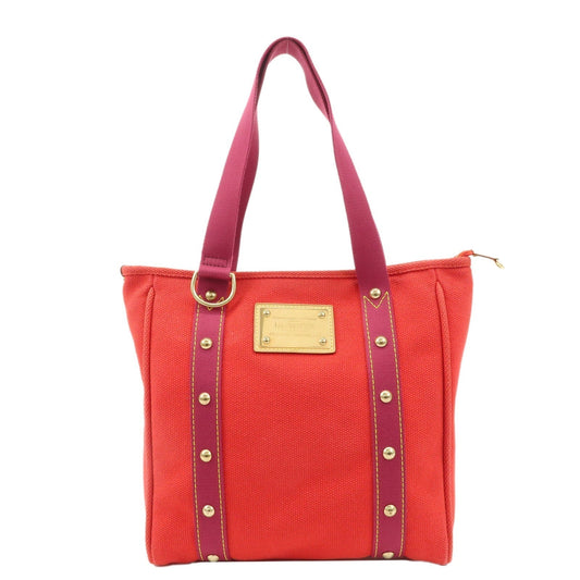 Louis Vuitton Antigua Cabas MM Tote Bag Hand Bag Rouge M40034