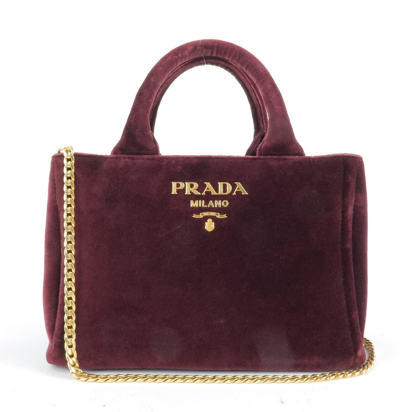 Prada Velour Canapa Mini 2Way Hand Bag Shoulder Bag